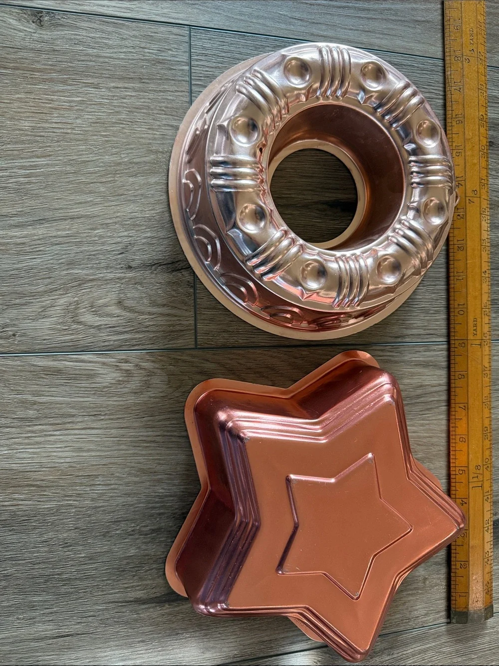Copper-Tone Decorative Baking Mold Set - 5-Piece